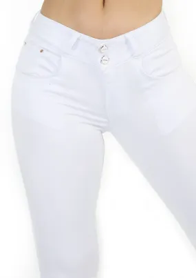 1601 White Scarcha Women Skinny Jean